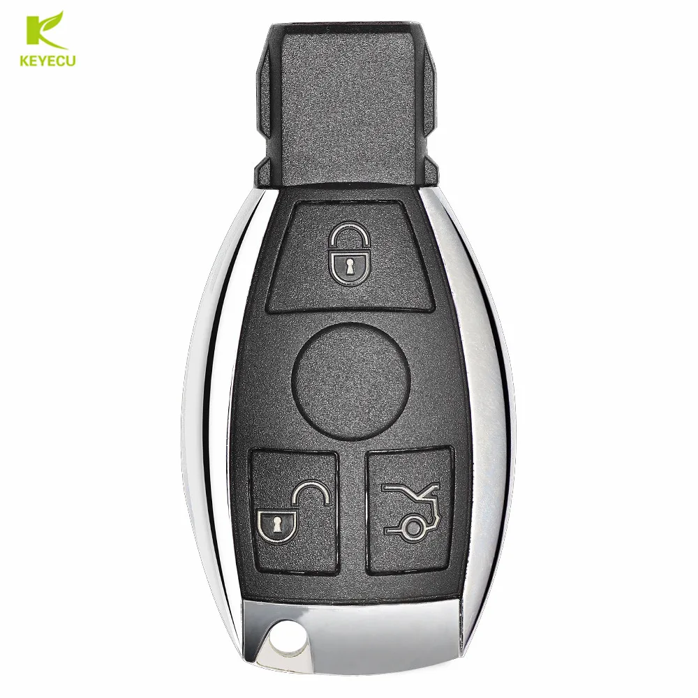 KEYECU 2PCS New Replacement Remote key Fob 3 Button 433MHz for Mercedes Benz NEC, BGA, BE W202 W203 W204 W210 W220