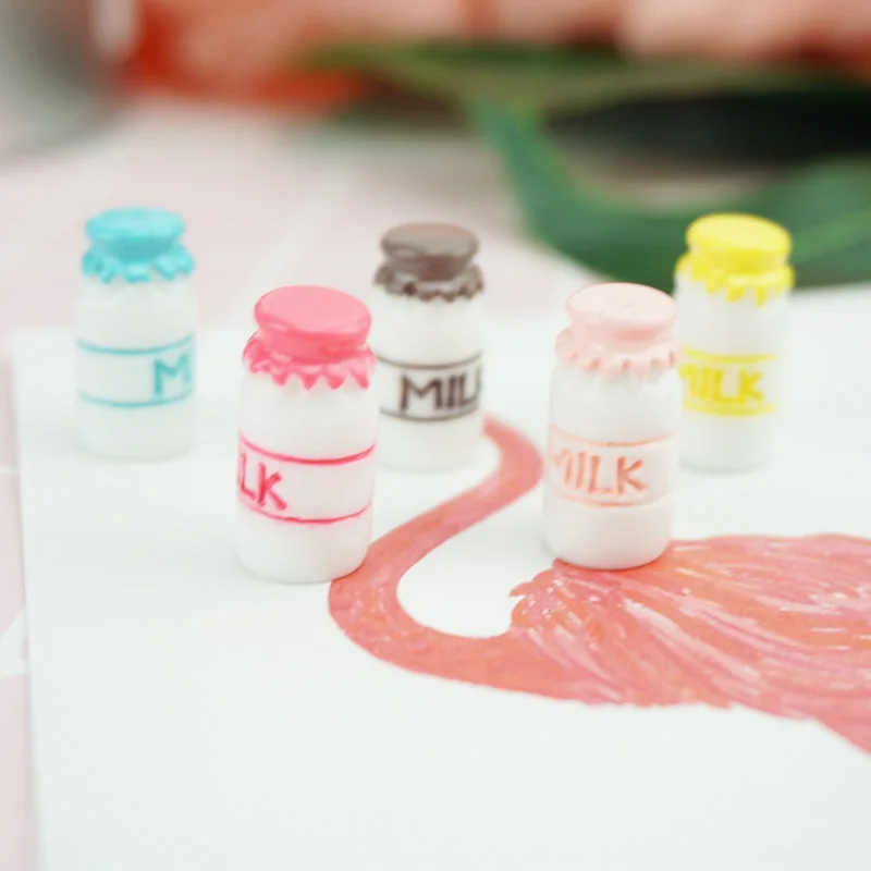 7Pcsจำลองนมขวดโพลิเมอร์Slime Charmsของเล่นเด็กModeling Clay DIYอุปกรณ์เสริมเด็กพลาสติก