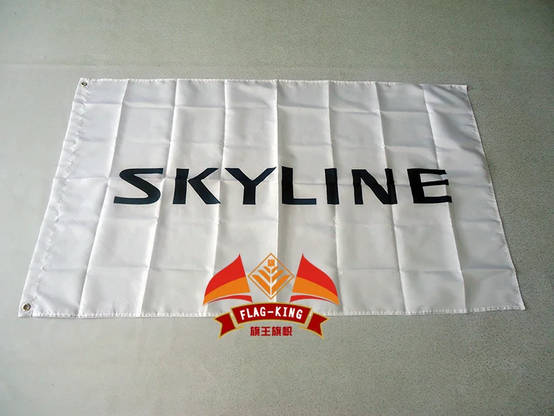 

for skyline racing flag,skyline with white background 90*150CM polyester banner