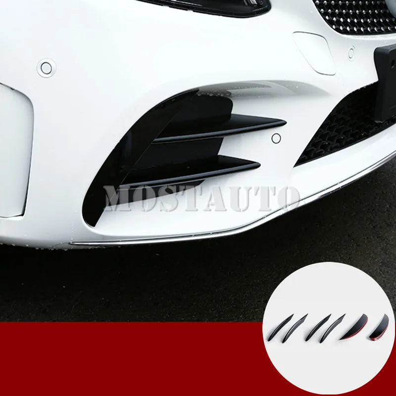 

For Benz C Class W205 S205 Black Front Bumper Grille Fog Light Trim Cover 2019-2021 Car Accessories Interior Car Decor Car Trim