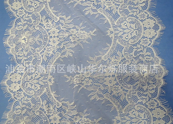 42cm*3yards/pcs jacquard non-elastic lace eyelash, XERY0111Q