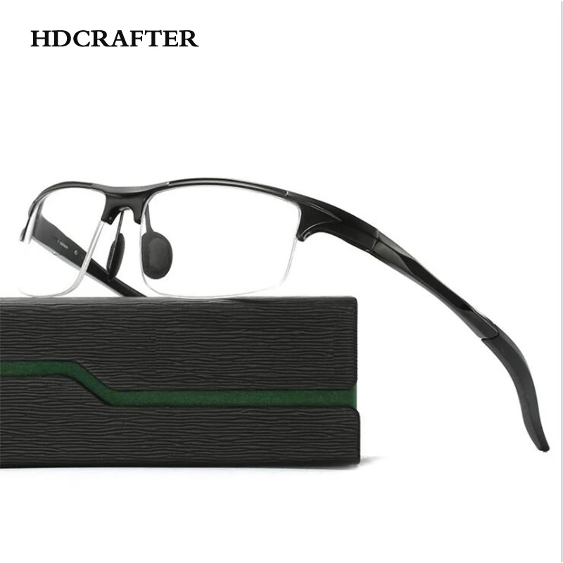 HDCRAFTER Aluminun Alloy Glasses Frame Men Prescription Optical Myopia Eyeglasses Frames Brand Designer Sunglasses frame