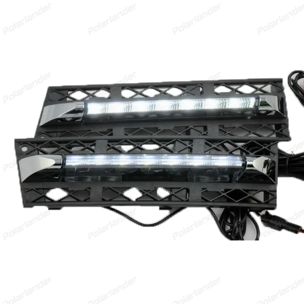 1 Set for B/MW 7 Series F01 F02 2009-2013 Daylight Car LED DRL Daytime Running Lights Fog head Lamp cover