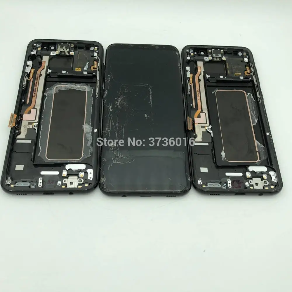 Broken LCD Display For Phone Galaxy S8 plus G955 mobile phone practice how to do repair Lcds glass and separate middle frame