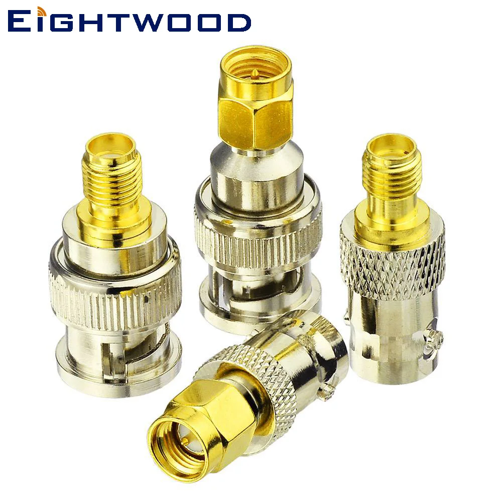 

Eightwood SMA to BNC Coaxial Adapter Kit 4 Type Male Female for SWR MeterTwo Way Radio Antenna Connector Baofeng JVC Pioneer