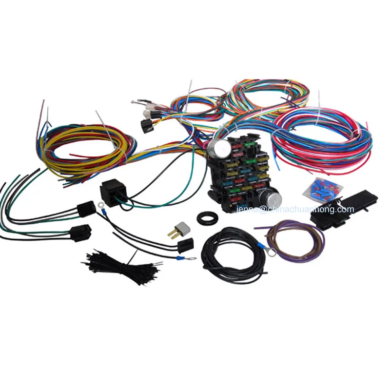

Free Shipping 4PCS 21 Circuit Wiring harness Street Universal wire for wiring your car or truck from headlights to taillights