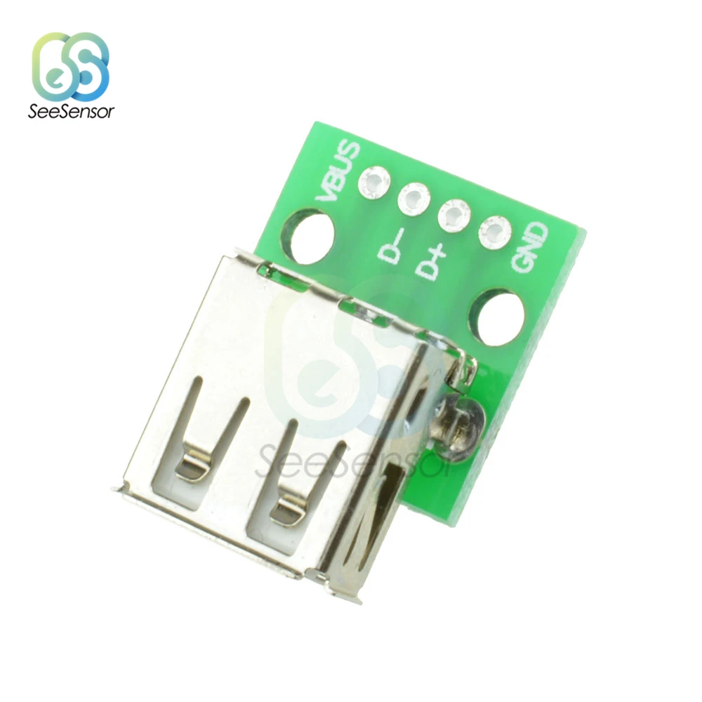 10Pcs Type A Female USB To DIP 2.54MM PCB Board Adapter Converter Connector For Arduino