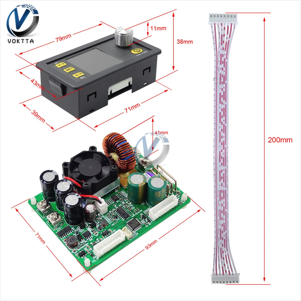 DPS5015 50V 15A Communication Constant Voltage Current DC Step-down Power Supply Module Buck Voltage Converter LCD Voltmeter