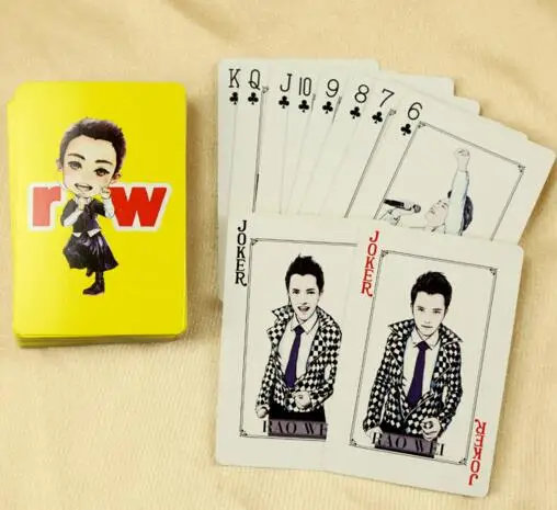 

500pcs/lot customized logo for advertising 57*87mm high quality 300g playing card deck gift