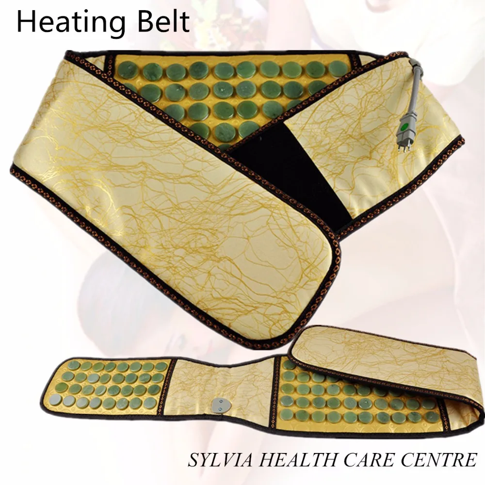 Natural heating jade stone massage belt jade heating waist belt tummy warm belt waist jade stone belt