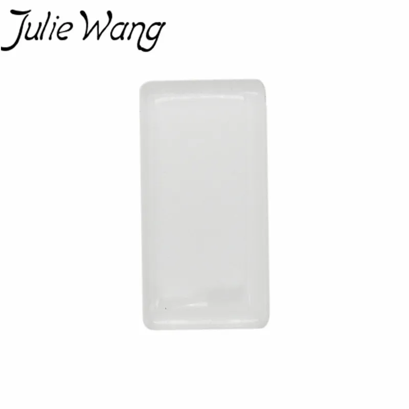 Julie Wang 8pcs/pack Rectangular Geometric Pattern Glass Crystal Clear Classic Style Underwear Jewelry Accessories Family Photo