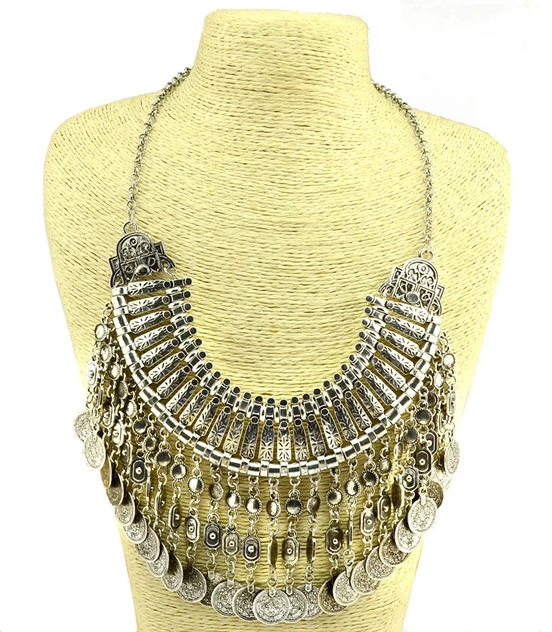 Afghan Bohemian Choker Necklace Earrings Set
