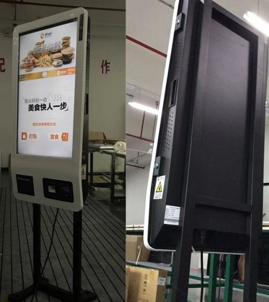 OEM Multiple Funtions Wireless Remote Control Restaurant Self Service Food Ordering touch interactive kiosk with printer