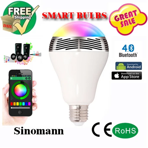 led bulb lampada led Smart Bulbs 6W RGBW Colour Change adjust 2.5G 85-265V Bulbs With Wifi Remote Control For iPhone Android