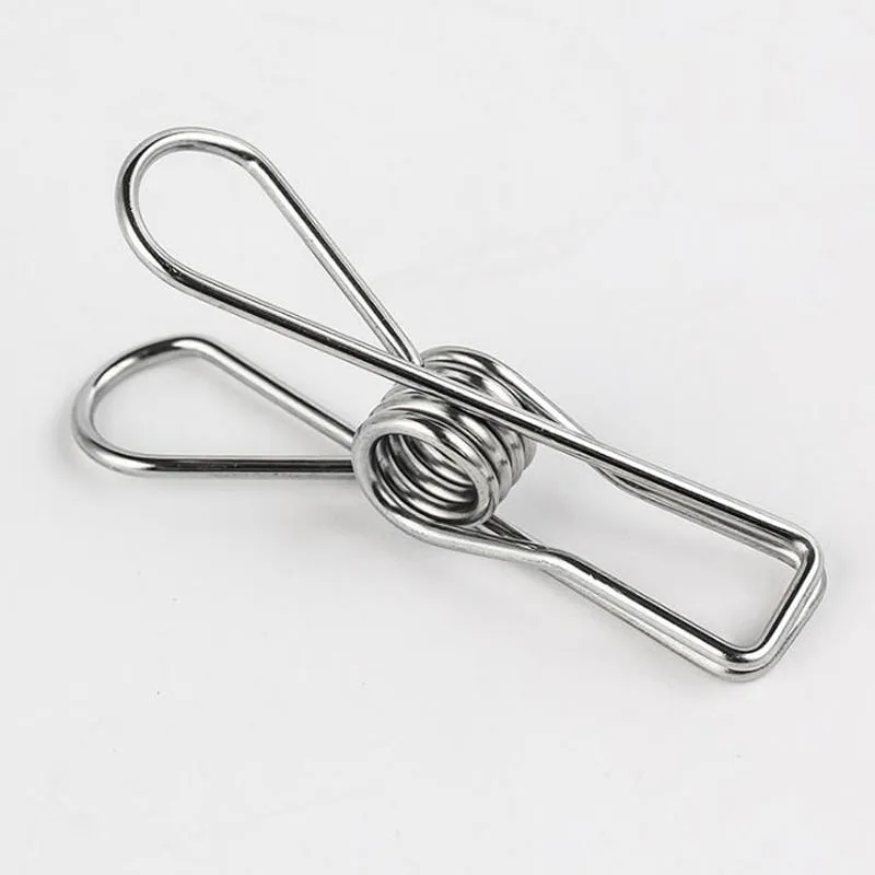 5.5*2.5cm Spring Clothes Clips Stainless Steel Pegs For Socks Photos Hang Rack Parts Practical Portable Holder Accessories