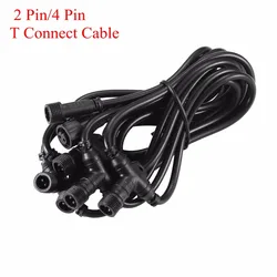 Waterproof Rating IP67 UL2464 Wire Black PC 3M Single Color Lights 2 PIN/RGB Color Lights 4 PIN T Connect Cable