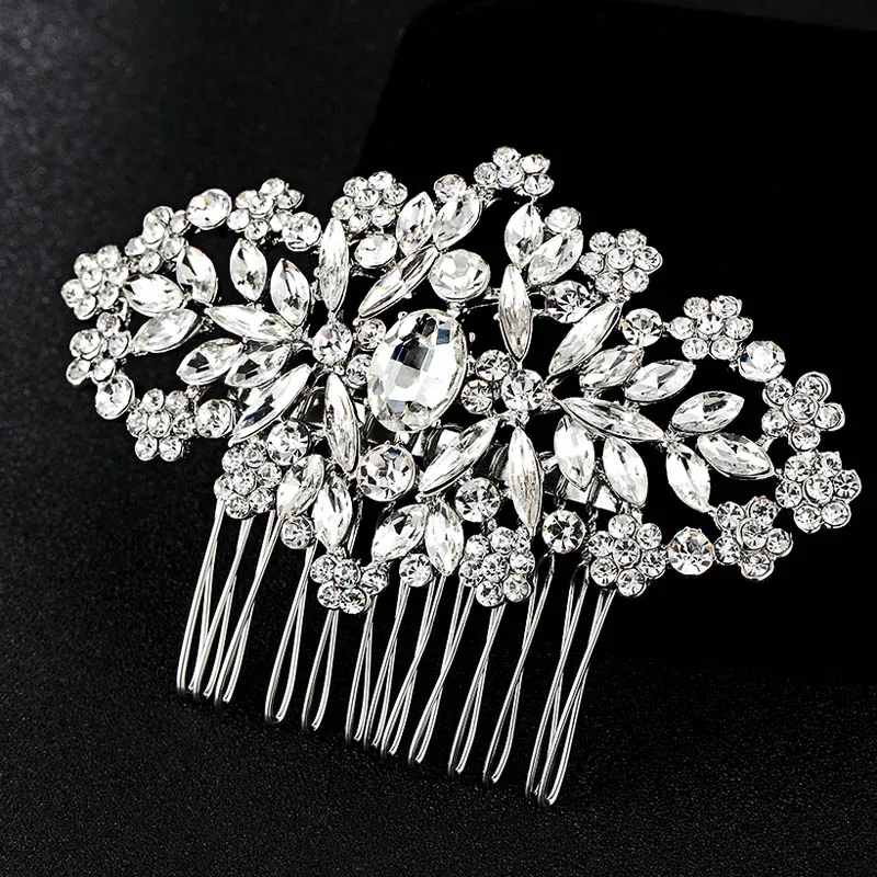 12pcs/lot wholesale Bridal Hair Jewelry Hair Combs Accessories Women Hairpins Tiara Rhinestone Head Jewelry for Bridal Gifts