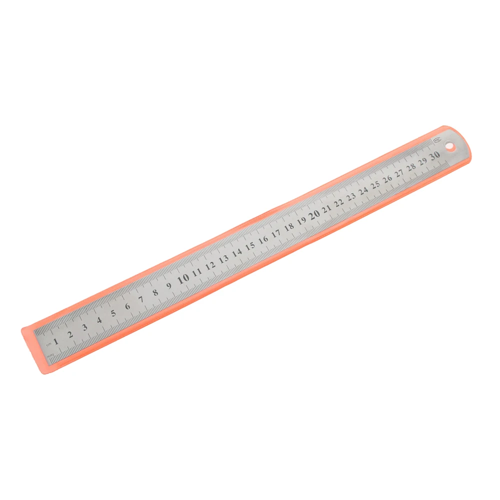 1 Pc Stainless Steel Metal Ruler Metric Rule Precision Double Sided Measuring Tool 30cm Wholesale