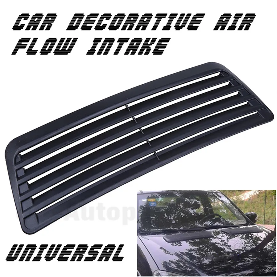 Universele Auto Decoratieve Air Flow Intake Scoop Turbo Bonnet Vent Cover Hood Grills Stickers Abs Gratis Verzending