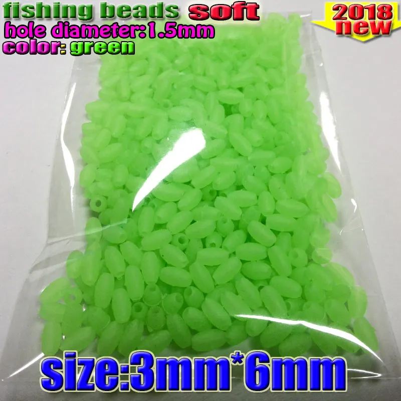 fihsing plastic luminous fishing beads glow in the dark 2*3 3*4----12*16mm more size choose