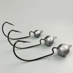 Fishing Mustad Hook Jig Head Sharp Original Color 3.8/5.7g/7.5/10.5g Worm Crank Fishhook  Lot 3 Pieces