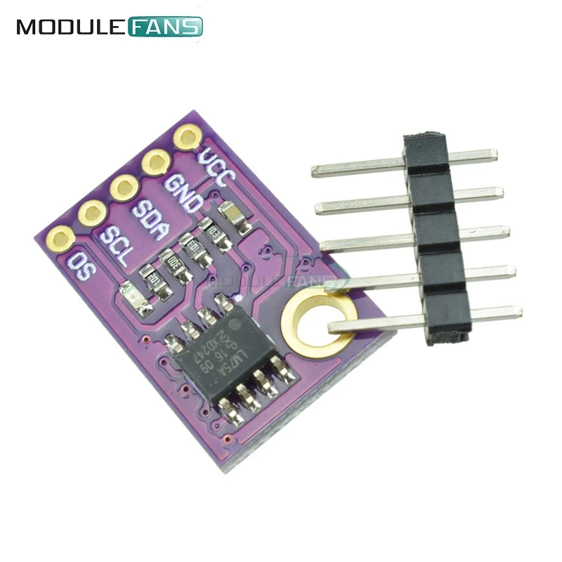 LM75A Temperature Sensor High-speed I2C IIC Interface Development Board Module Programmable Temperature Threshold 2.8V-5.5V