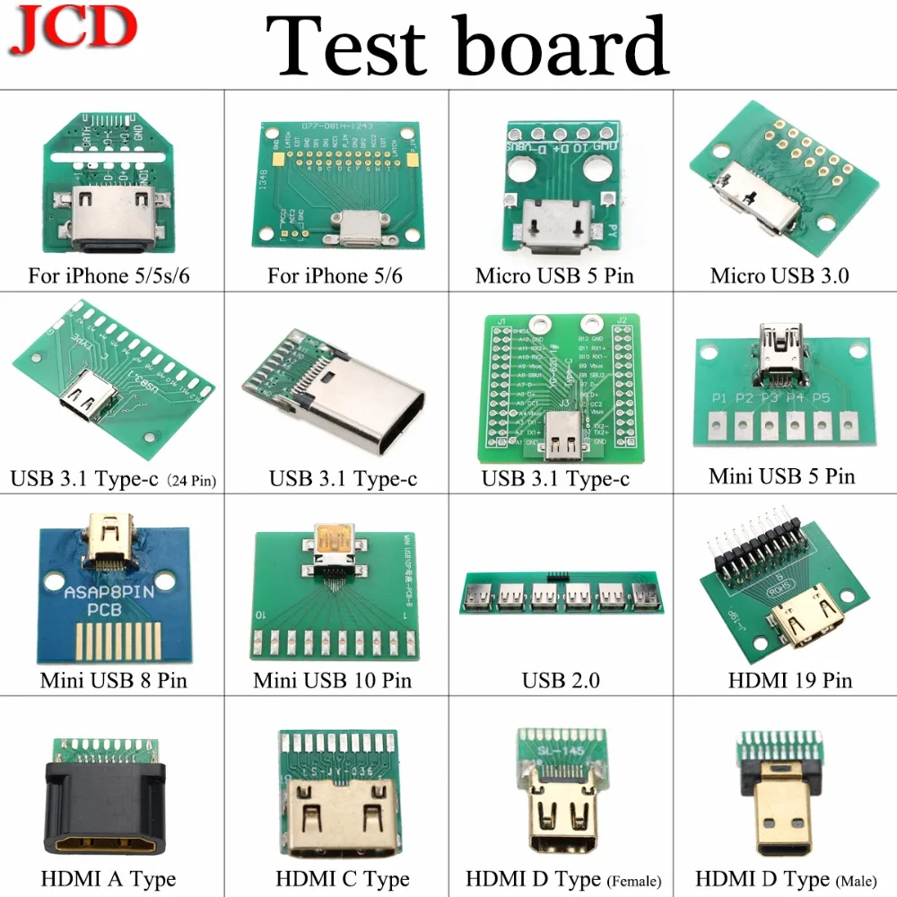 

PCB Board Adapter Converter Charging Dock Flex Test Repair Tool for iPhone 5 5s 6 Type C 3.1 USB 3.0 2.0/HDMI-compatible