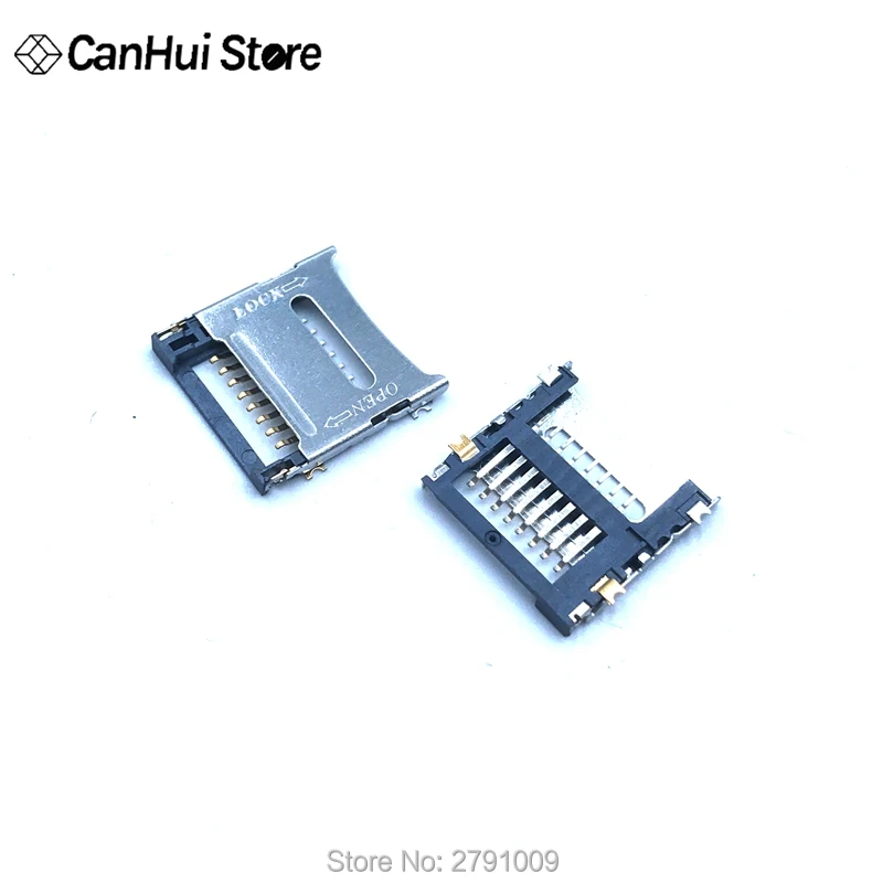 10pcs Connector Small Card 8pin Micro SD Card Seat TF Flip Seat Memory Card Holder Slot Mobile Phone Card Connect HOT