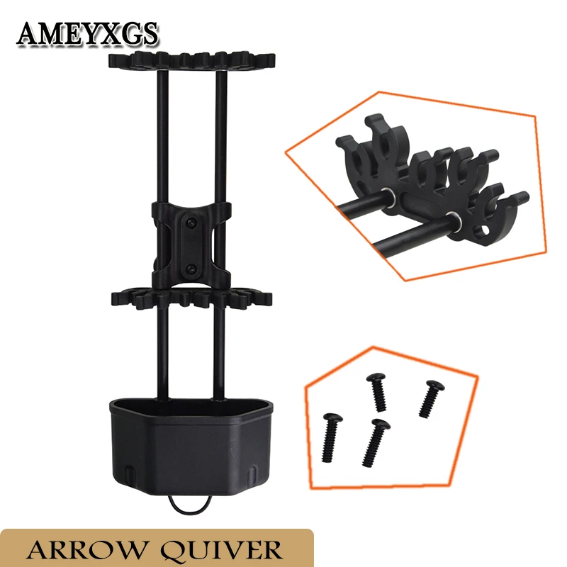 1pc Archery Arrow Quiver Quick Detach Arrow Holder Release Lock 5 Arrows Mount Rack Hunting Shooting Bow And Arrow Accessories