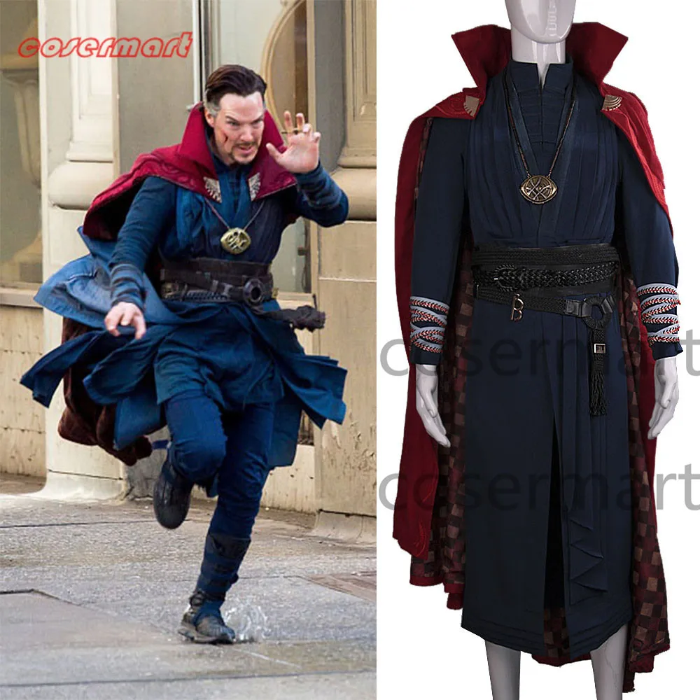 2016 Movie Doctor Strange Costume Cosplay Steve Full Set Costume Robe Halloween Costume