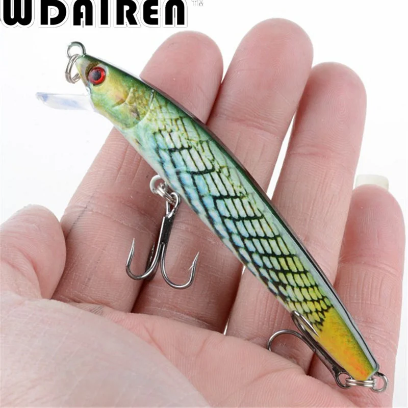 1Pcs 8.5g 9.5cm Minnow Fishing Lures Crank Wobblers Tackle Swim Hard bait CrankBait Bass Fishing 6 Colors fishing tackle NE-387