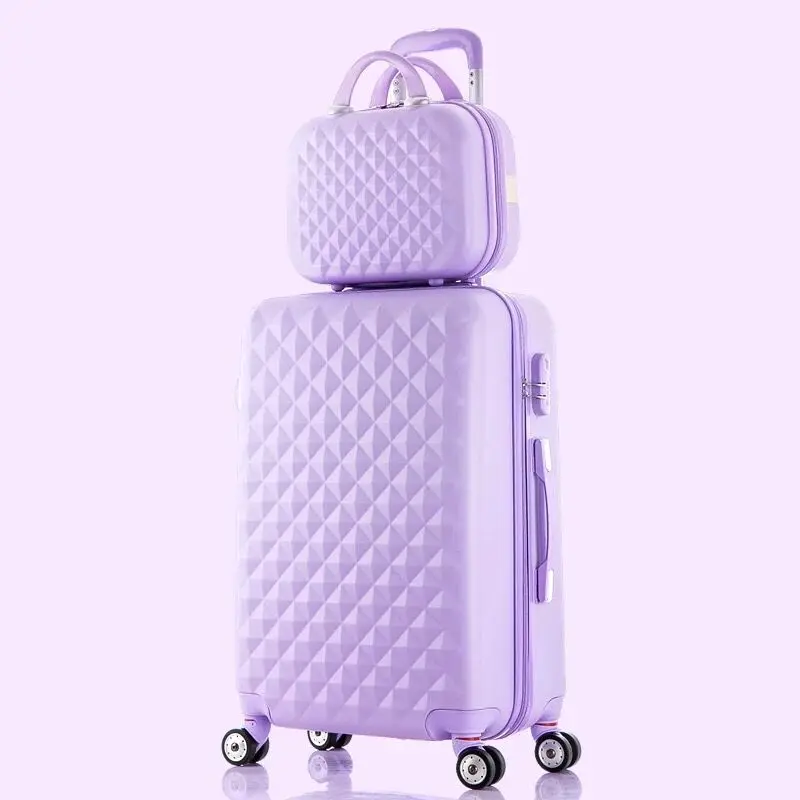 kids Lovely Rolling luggage set women trolley suitcase girls pink cute spinner brand carry on luggage travel bag vs cosmetic bag