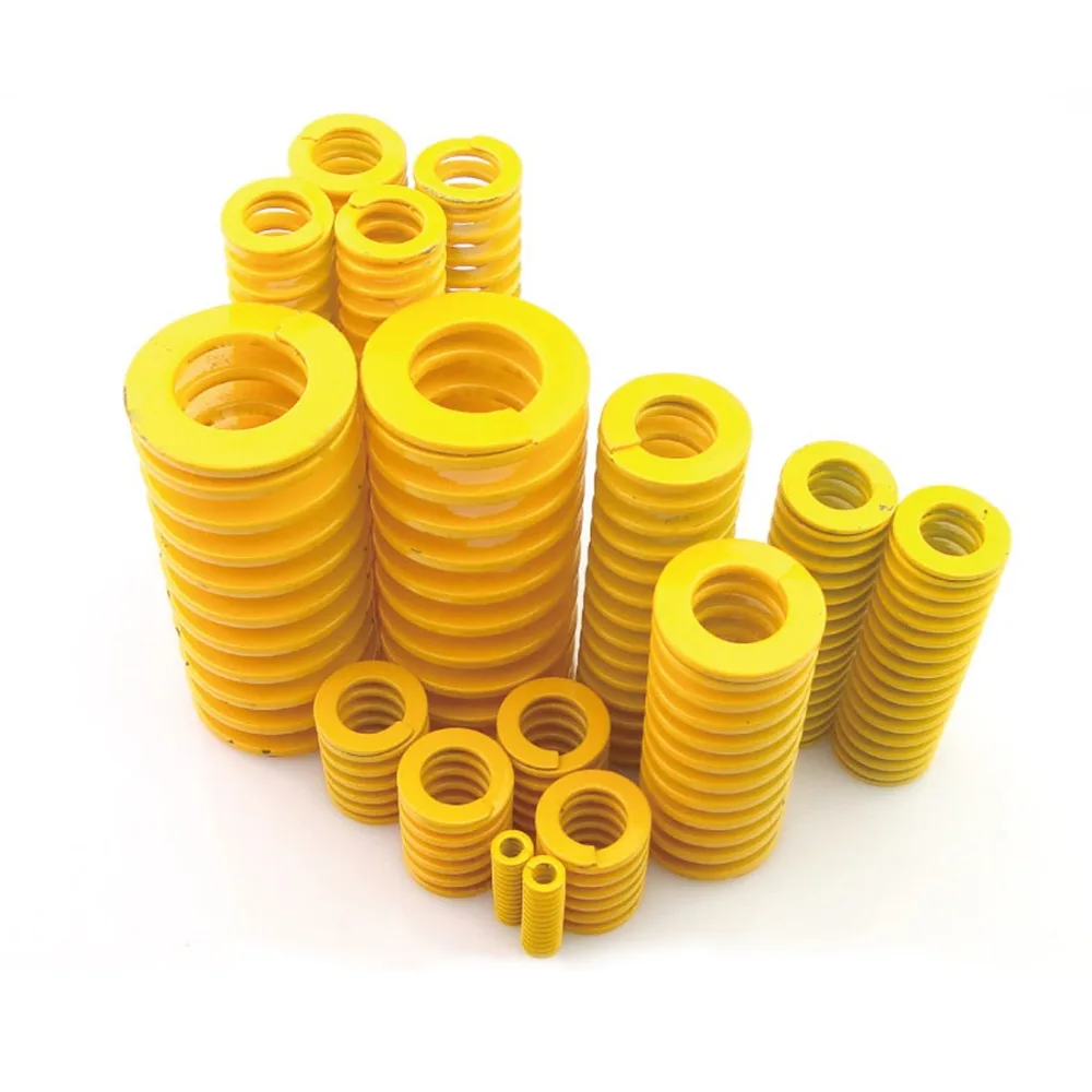 2pcs Steel tubular mould compression spring yellow tension spring with good elasticity 14*7*30mm