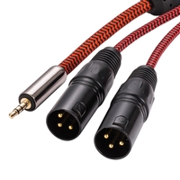 Premium Audio Cable Mini Jack 3.5mm to Dual XLR for PC MP3 Amp Mixer Console 3.5 to 2 XLR 3 Pin Shielding Cable 1M 2M 3M 5M 8M