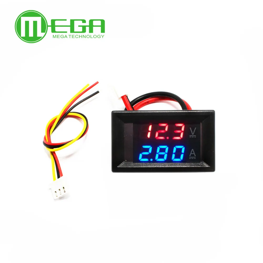 New DC 0-100V 10A Digital Voltmeter Ammeter Dual Display Voltage Detector Current Meter Panel Amp Volt Gauge 0.28