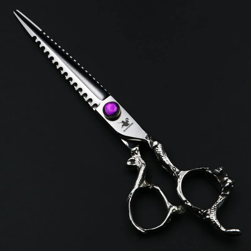 7 Inch Pet Scissors Dog Cat Grooming Professional Barber Hair Cutting Scissors & Pet Shears Beauty Purple gem model