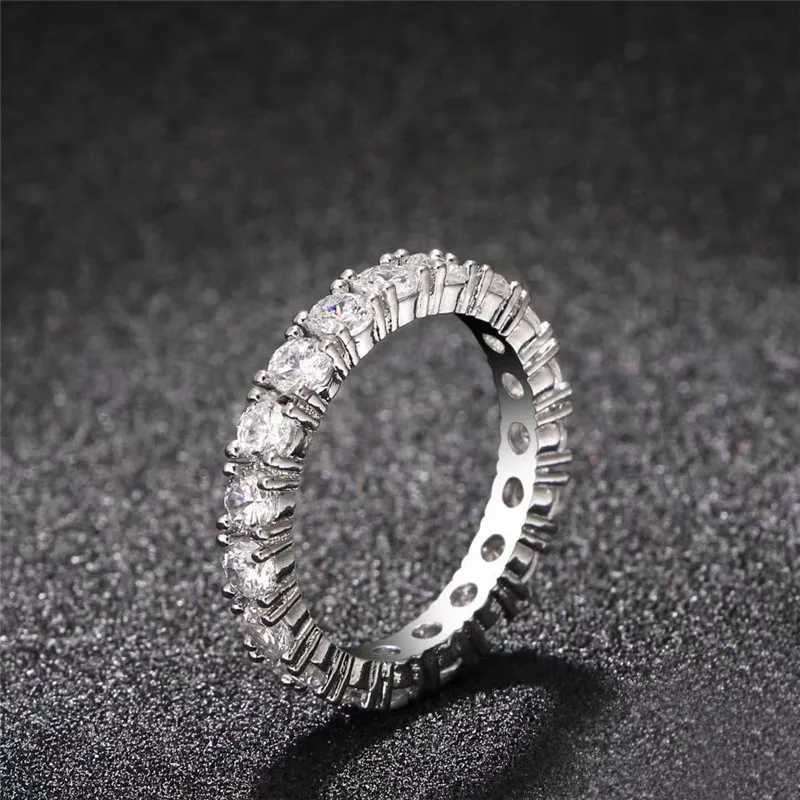 CC Rings For Women White Gold Plated Zirconia Fashion Jewelry Bridal Wedding Engagement Accessories Drop Shipping CC1565