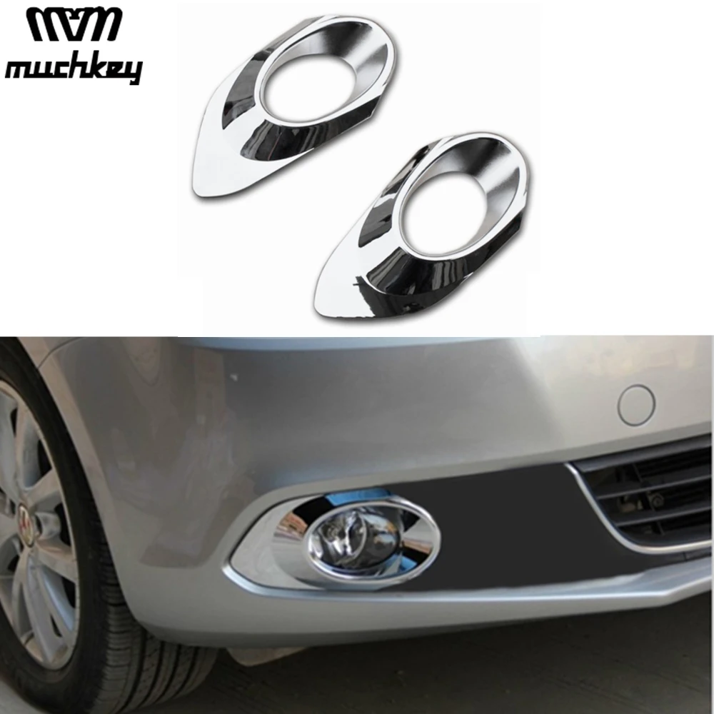 Fit For Volkswagen VW Jetta MK6 2012 2013 2014 ABS Chrome Trim Front Fog Lamp Cover For Jetta MK6 Auto Accessories 2Pcs Per Set