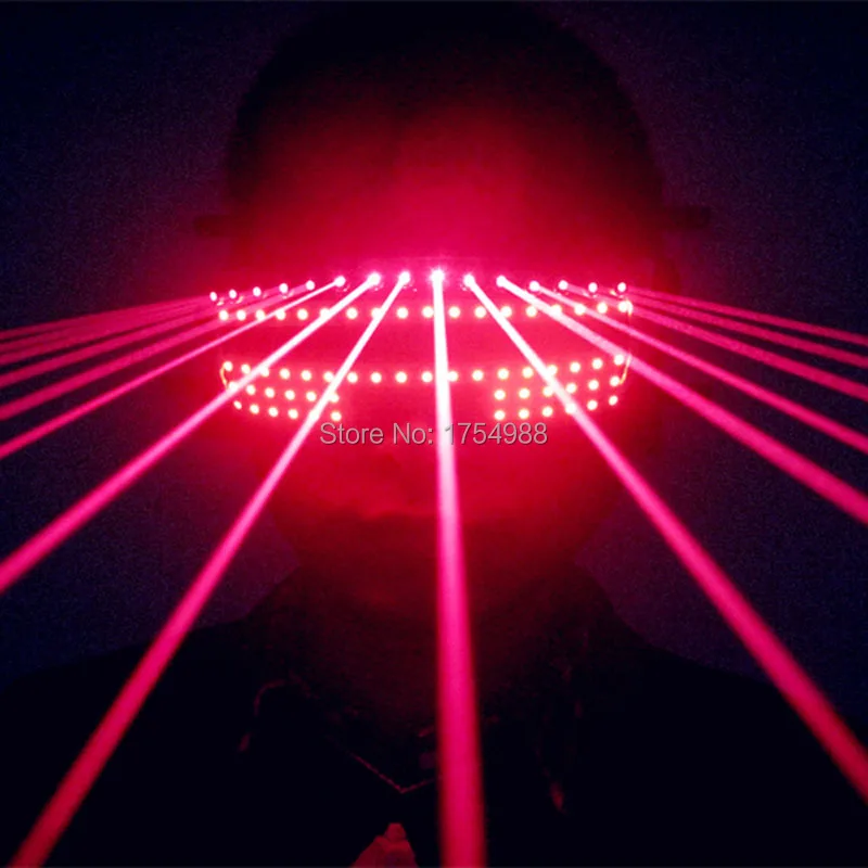 

Free shipping Party Supplies Decoration glassess 532nm 80mw red led glasses red laser glasses Event laser glove