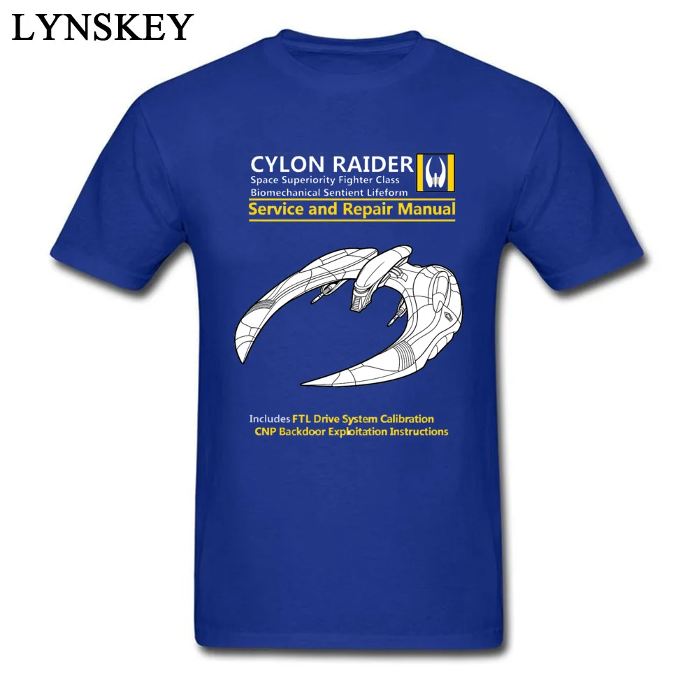 Men's High Quality All Cotton Tee Shirts Cheap Team Group T-Shirts Cylon Raider Service And Repair Manual Battlestar Galactica