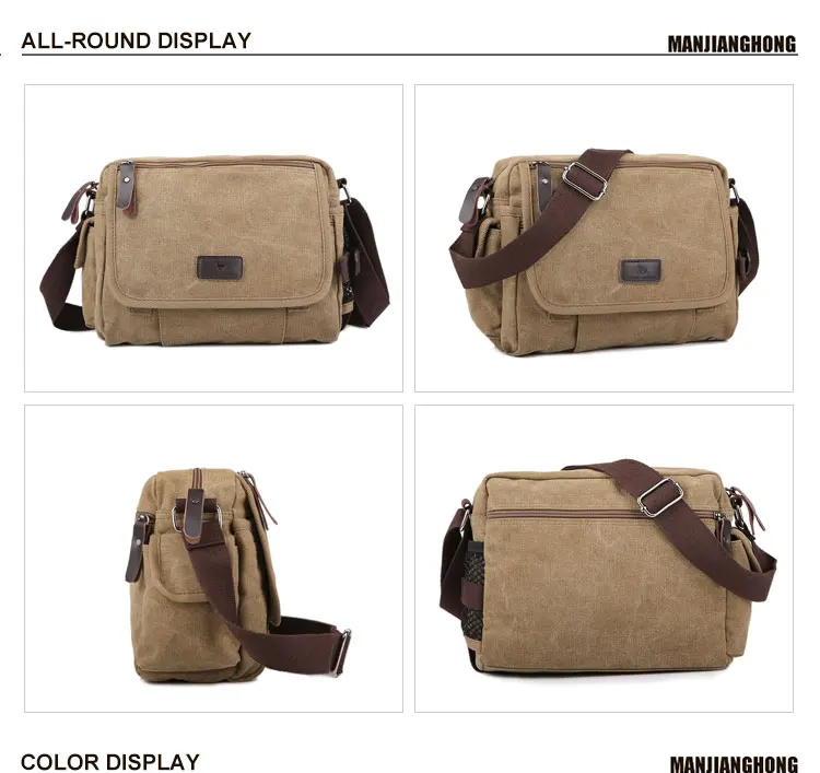 Multi-funktions Beiläufigen Messenger Taschen Männer Leinwand Freizeit Männer Schulter Taschen Vintage Kleine Umhängetasche Tasche Für Männliche – Detail 1