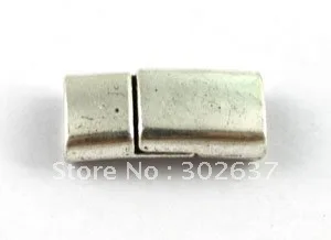 

FREE SHIPPING 15sets Tibetan silver magnet clasp for 10x4mm leather cord A13407