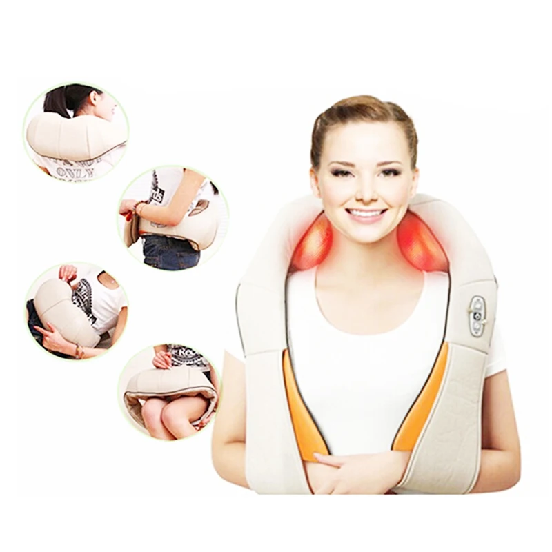 

HOT! Multifunction Infrared Body Health Care Equipment Car Home Acupuncture Kneading Neck Shoulder Cellulite Massager