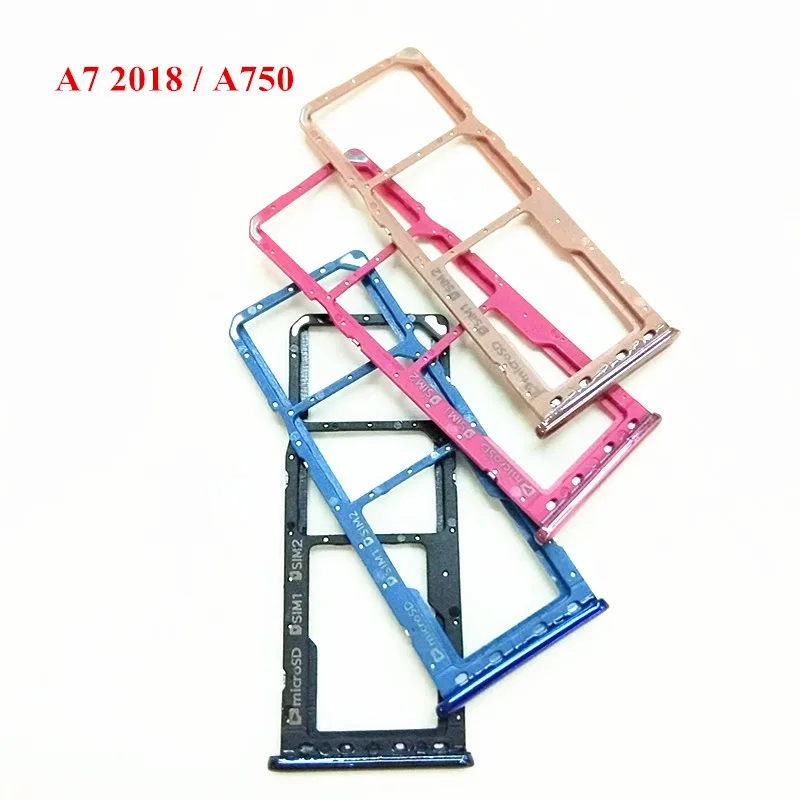 Sim Card Tray SD Reader Holder For Samsung A7 2018 A750 A750F SIM Card Tray Slot Holder