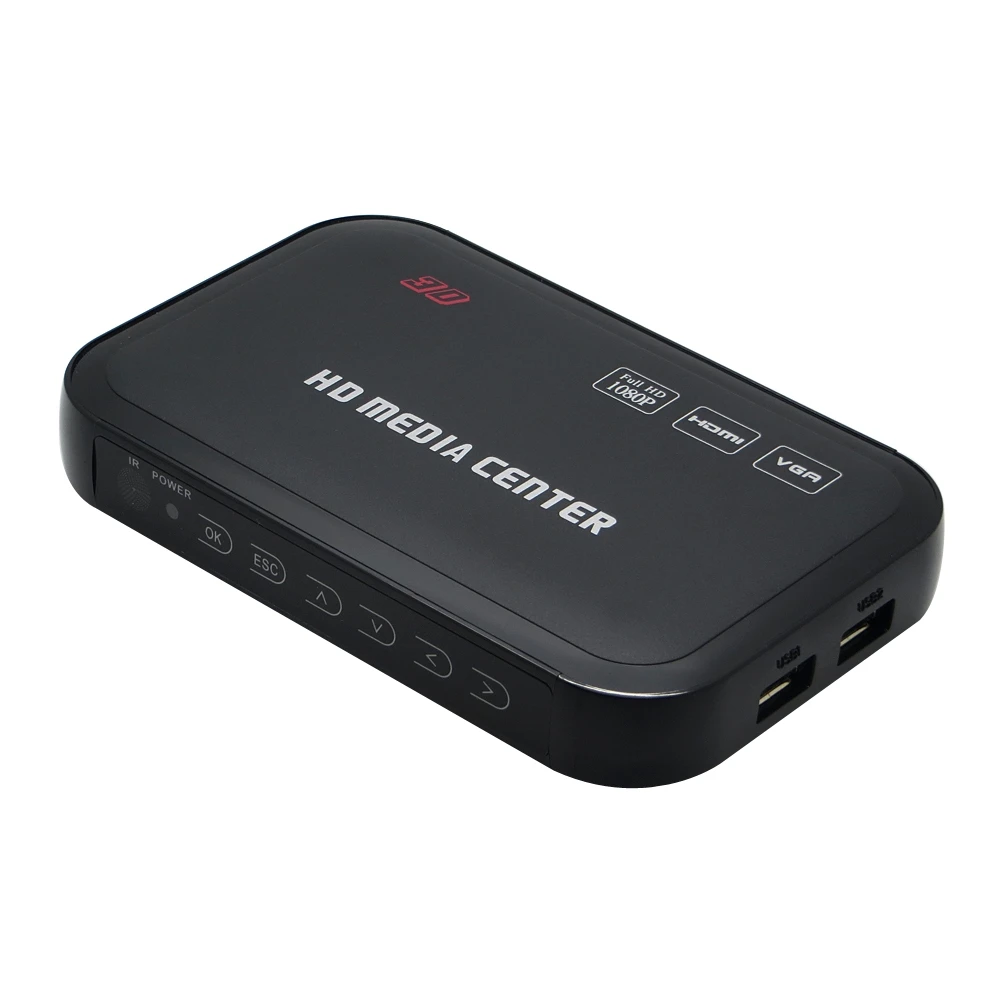 1080P Full HD Multi-function 3D Media Player Support HD VGA AV Output HD Media Center
