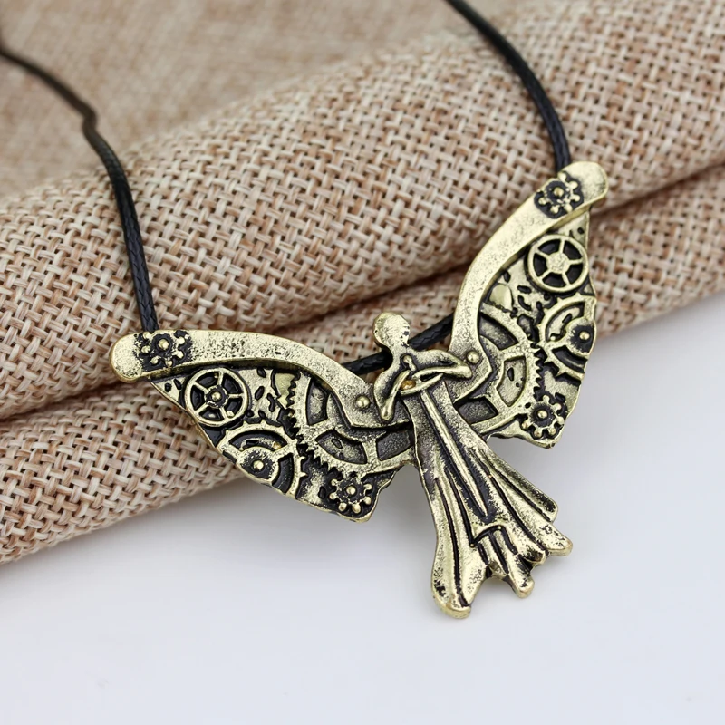 dongsheng City of Bones Angel Necklace Angelic Forces Power Pendant Inspired Mortal Instruments Sword Angel Shadowhunters Colar