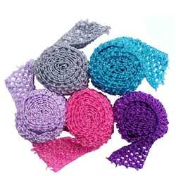 Elastic Stretchy Crochet Tutu Bandas, Headband, Hairband Rolls por medidores, Saia Tutu, 2.75 