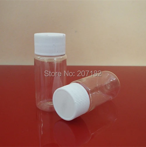 (100pcs/lot) 20ml/20g Transparent PET Bottle, Solid/Liquid Bottle, Powder Bottle, Medical Bottle with aluminium foil pad