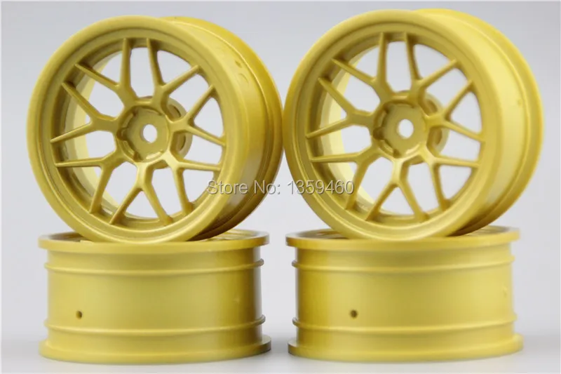 4pcs 1/10 Touring&Drift 15% Reinforced Nylon Wheel Rim  I7YG ( Painting Gold) 3mm offset  fits for 1:10 Touring&Drift Car