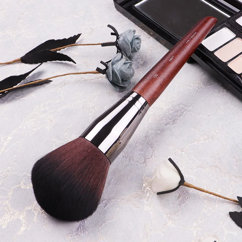 Pro Big Powder Brush #130 Pegangan Kayu Sintetis Rambut Besar Padat Bulat Makeup Loose Kompak Bubuk Kosmetik Sikat